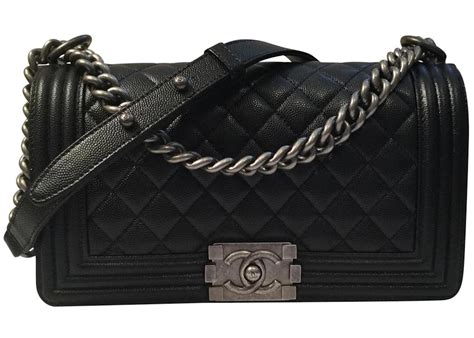 chanel white quilted caviar medium boy bag|Chanel Medium Caviar Boy Bag .